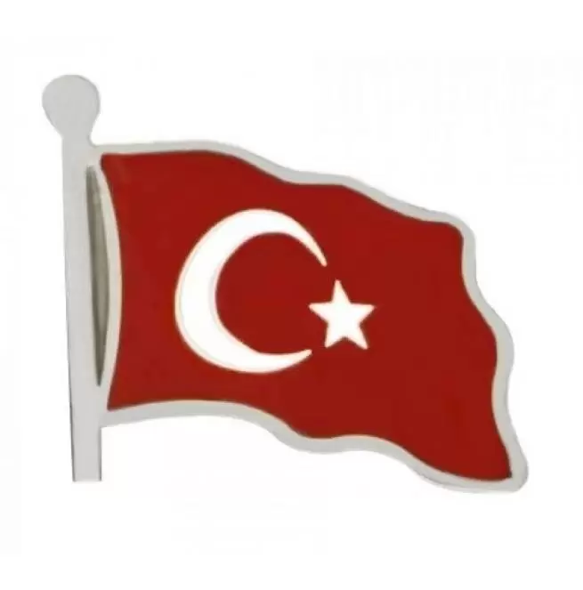 Dalgalanan (6) Türk Bayrağı Rozeti
