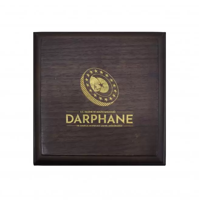 Darphane Logolu Hatıra Para Kutusu (Ahşap)