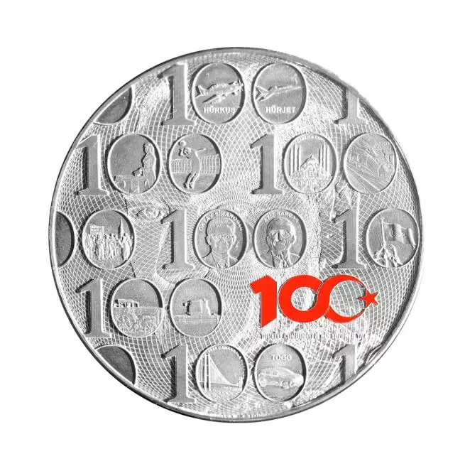  100th Anniversary of Republic of Türkiye Silver Commemorative Coin